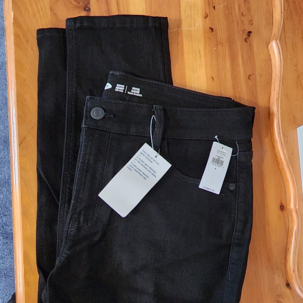 Old Navy Black Super Skinny Midrise Jegging/Jean Size 8